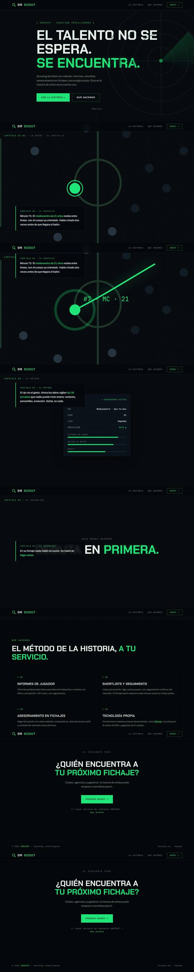 Recorrido por la web drscout.es